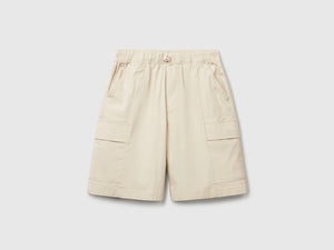 Bermuda parachute in cotone stretch
