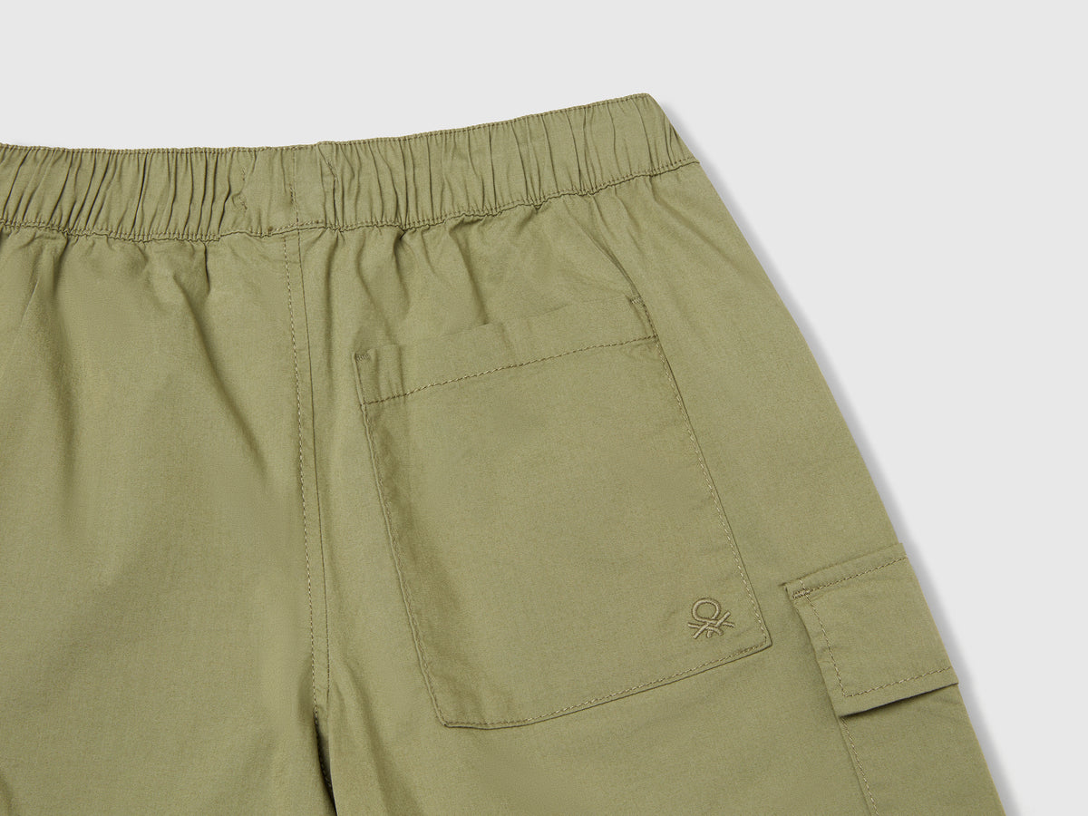 Bermuda parachute in cotone stretch