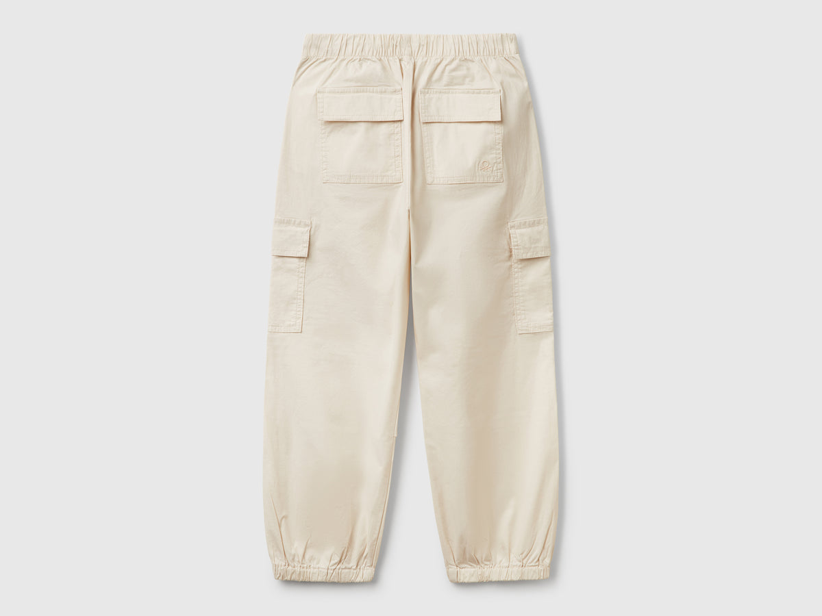 Pantaloni cargo in cotone stretch