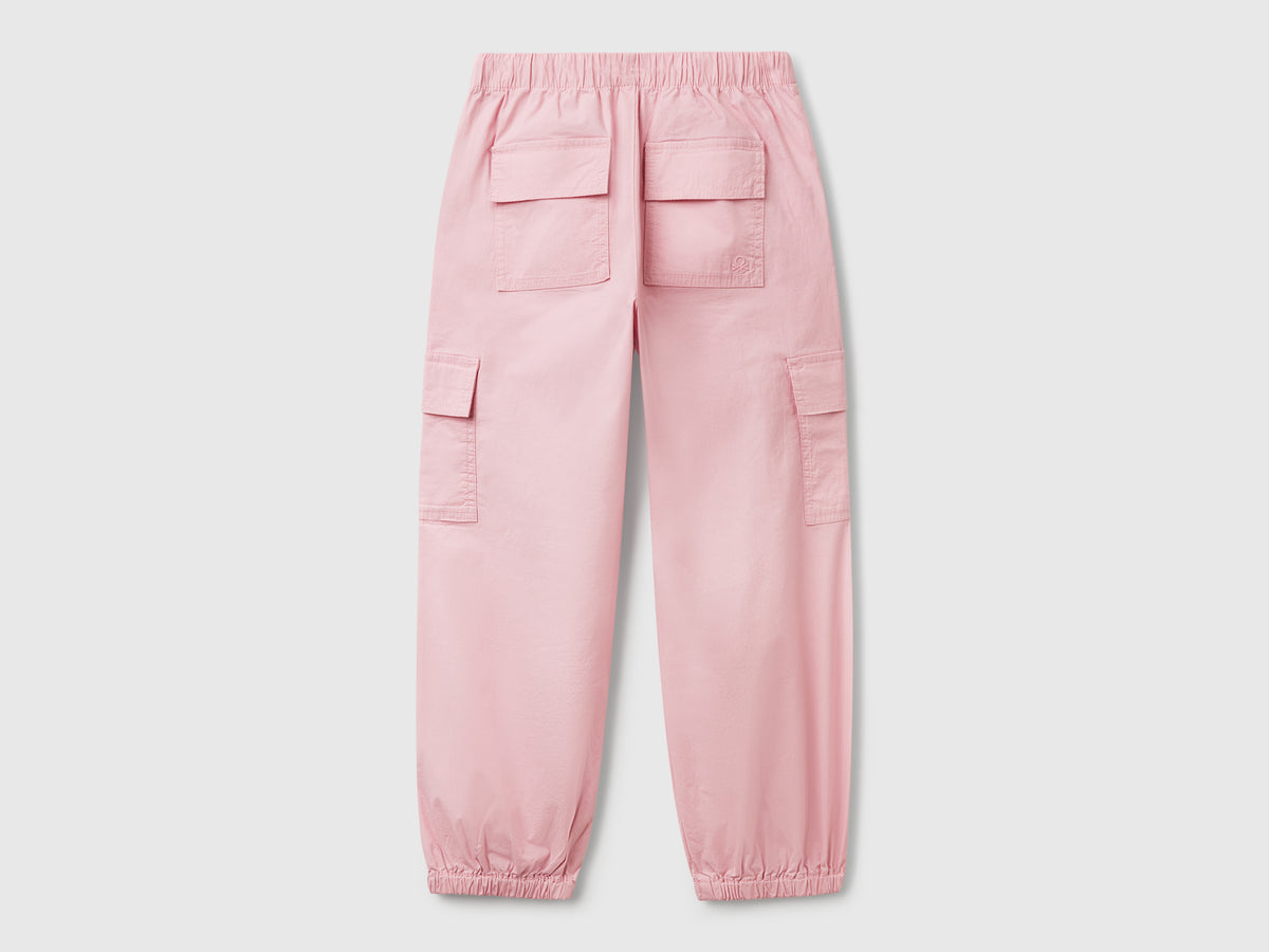 Pantaloni cargo in cotone stretch