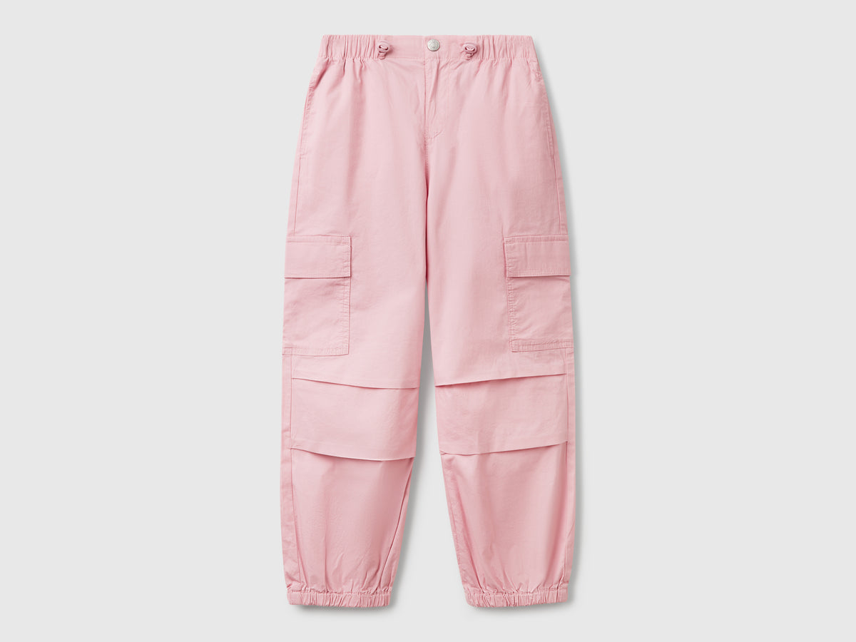 Pantaloni cargo in cotone stretch