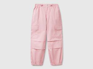Pantaloni cargo in cotone stretch