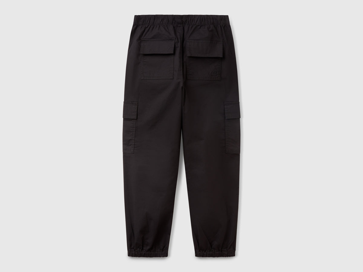 Pantaloni cargo in cotone stretch