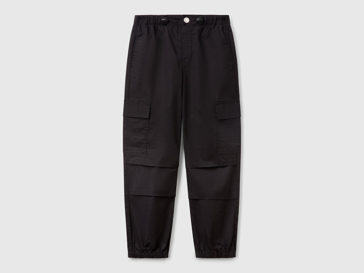 Pantaloni cargo in cotone stretch