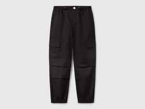 Pantaloni cargo in cotone stretch