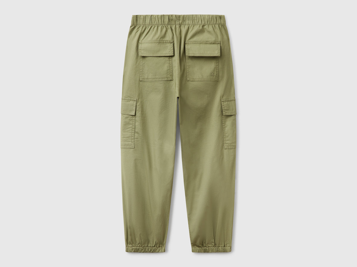 Pantaloni cargo in cotone stretch