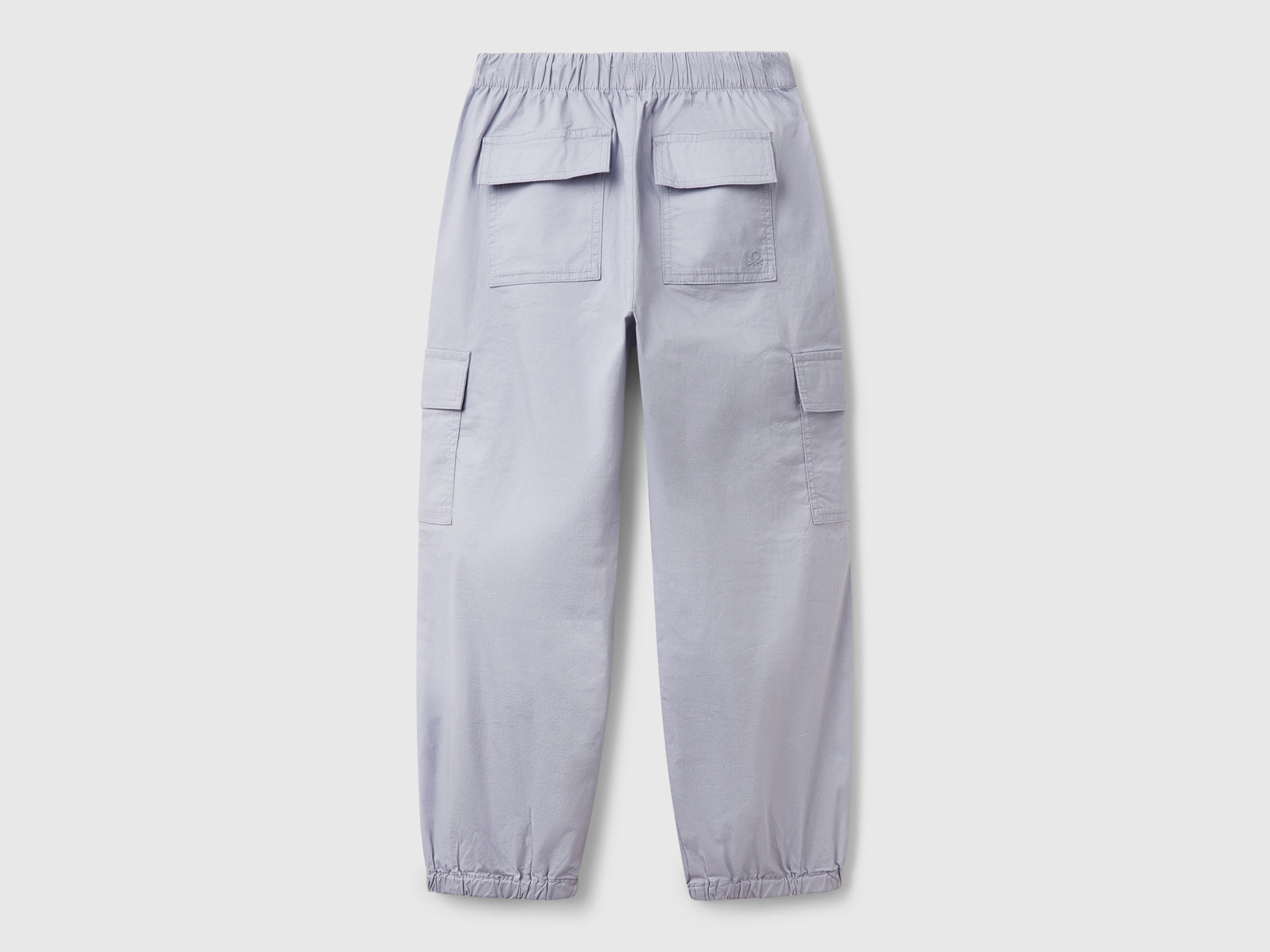 Pantaloni cargo in cotone stretch da bambina pervinca 2 | Benetton Outlet
