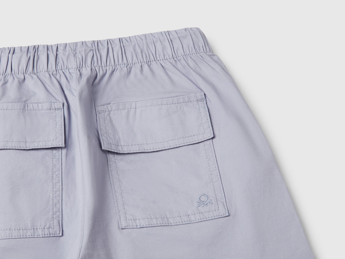 Pantaloni cargo in cotone stretch