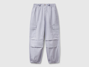 Pantaloni cargo in cotone stretch