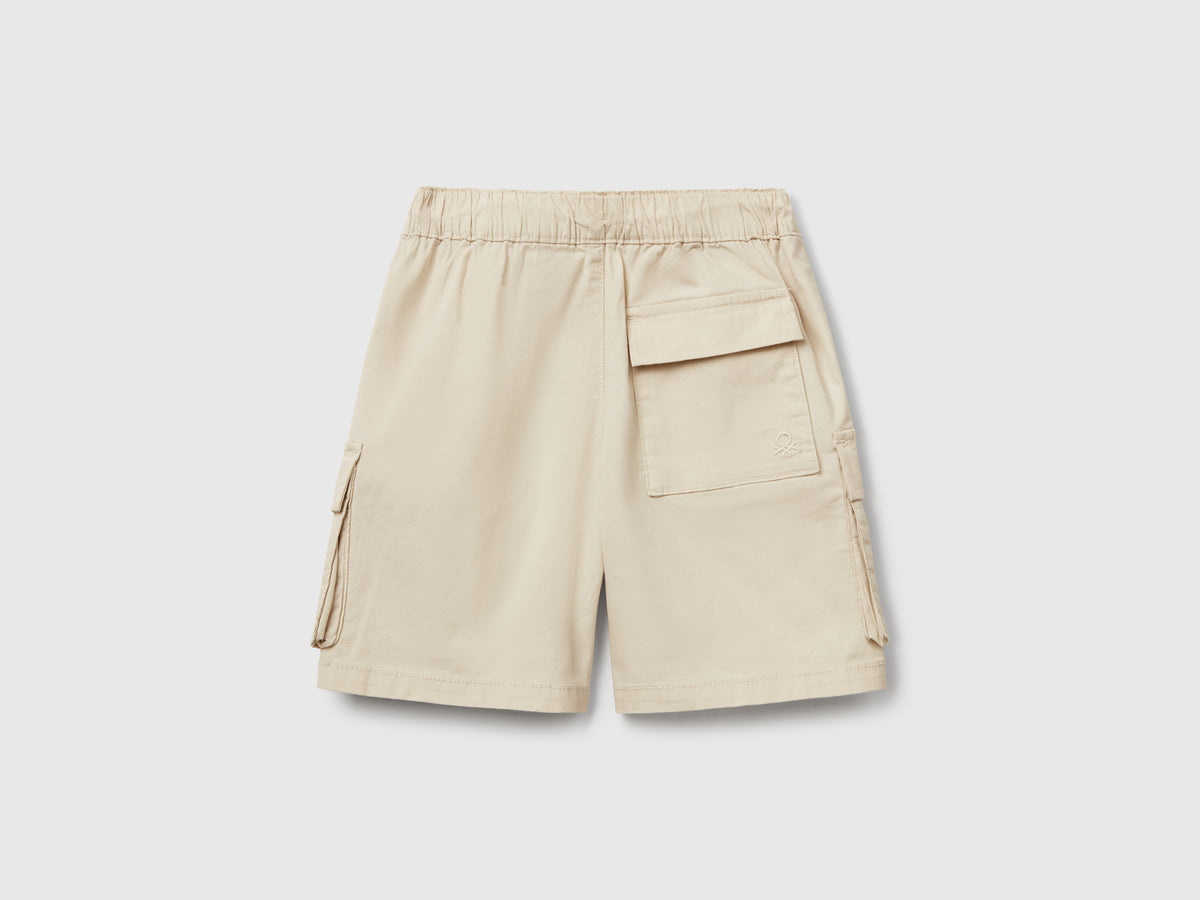 Shorts parachute in cotone stretch