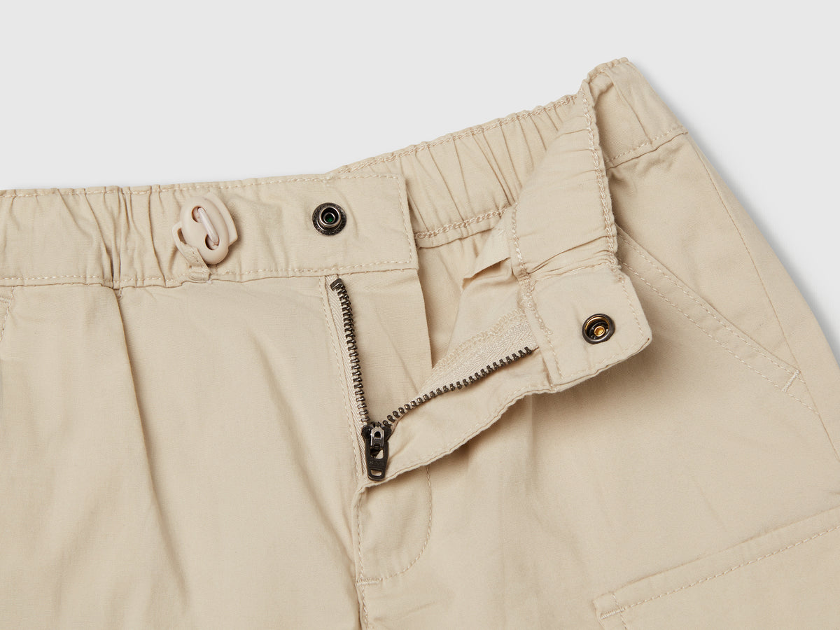 Shorts parachute in cotone stretch