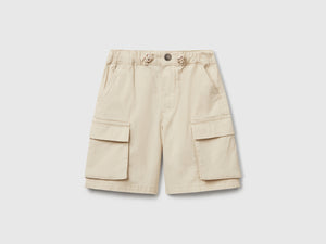 Shorts parachute in cotone stretch