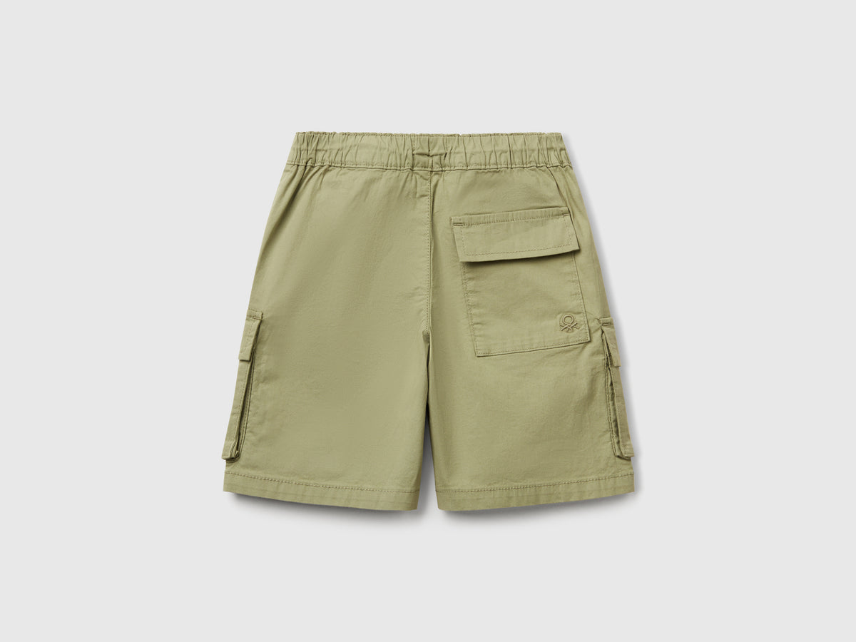 Shorts parachute in cotone stretch