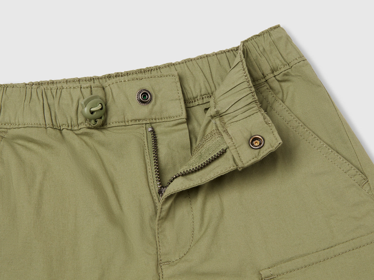 Shorts parachute in cotone stretch