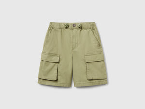 Shorts parachute in cotone stretch