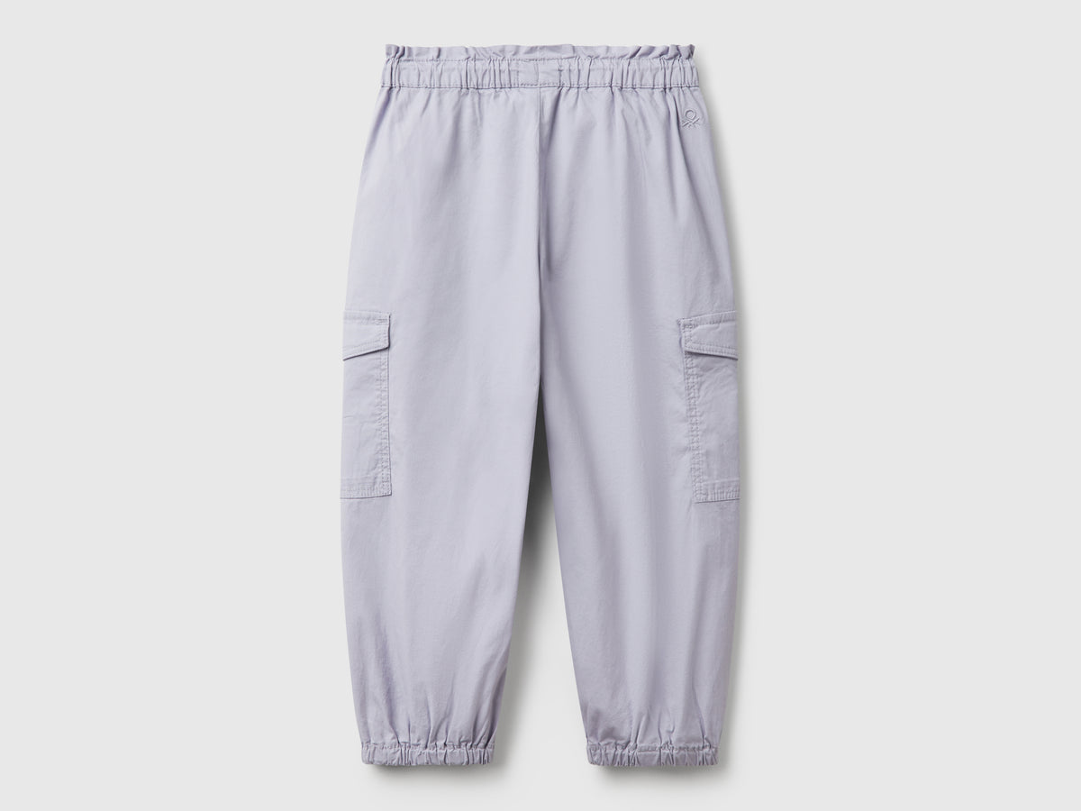 Pantaloni cargo in cotone stretch