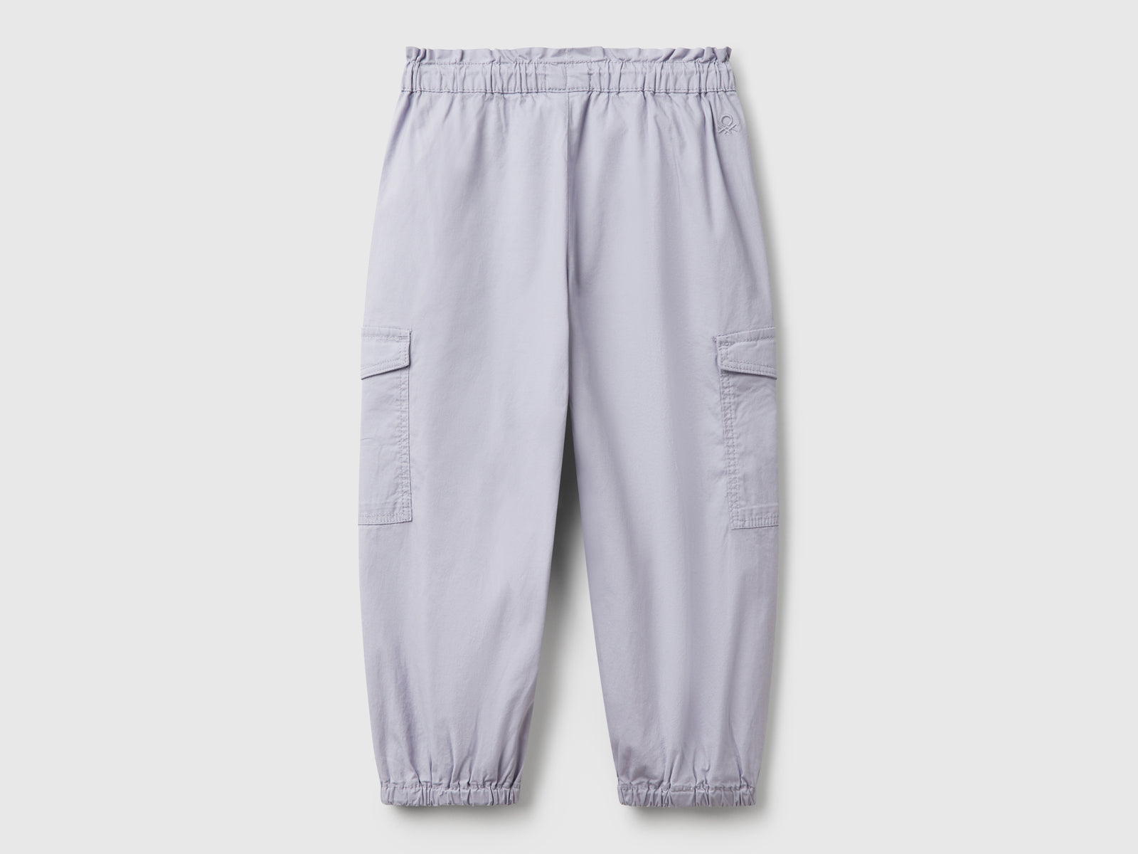 Pantaloni cargo in cotone stretch da bimba pervinca 2 | Benetton Outlet