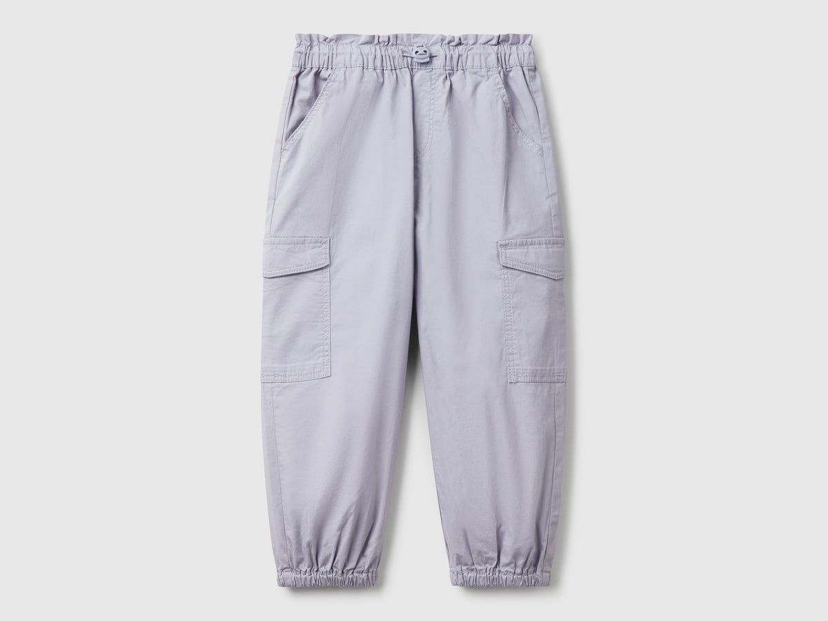 Pantaloni cargo in cotone stretch