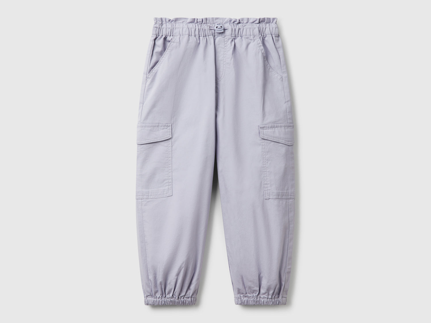 Pantaloni cargo in cotone stretch da bimba pervinca | Benetton Outlet