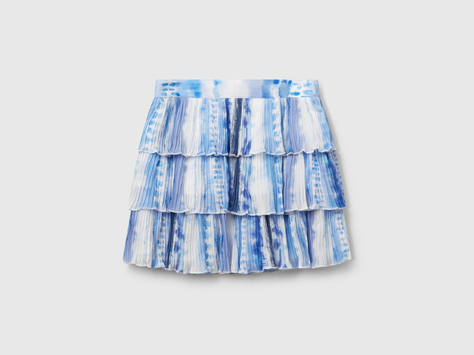 Gonna plissé con stampa da bambina multi-color 2 | Benetton Outlet