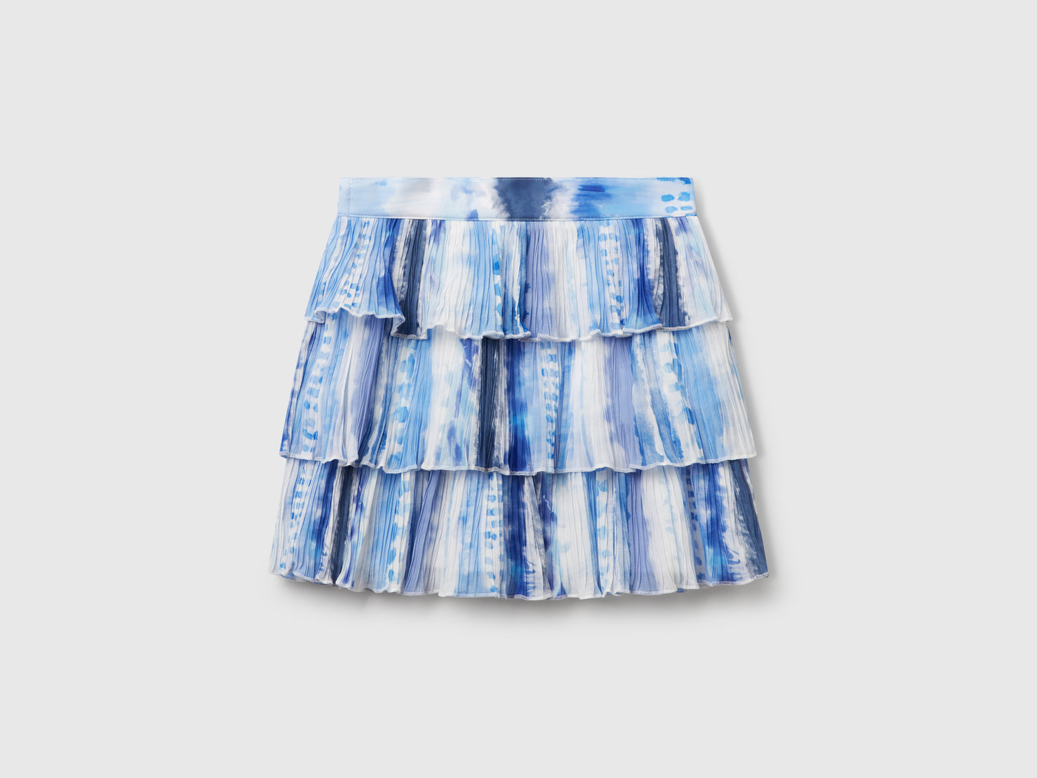 Gonna plissé con stampa da bambina multi-color | Benetton Outlet
