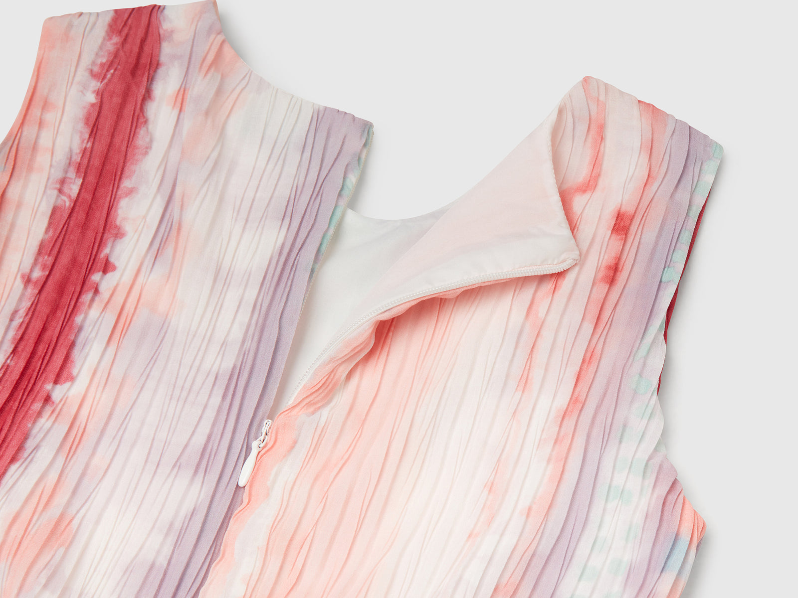 Tuta plissettata fantasia da bambina multi-color 3 | Benetton Outlet