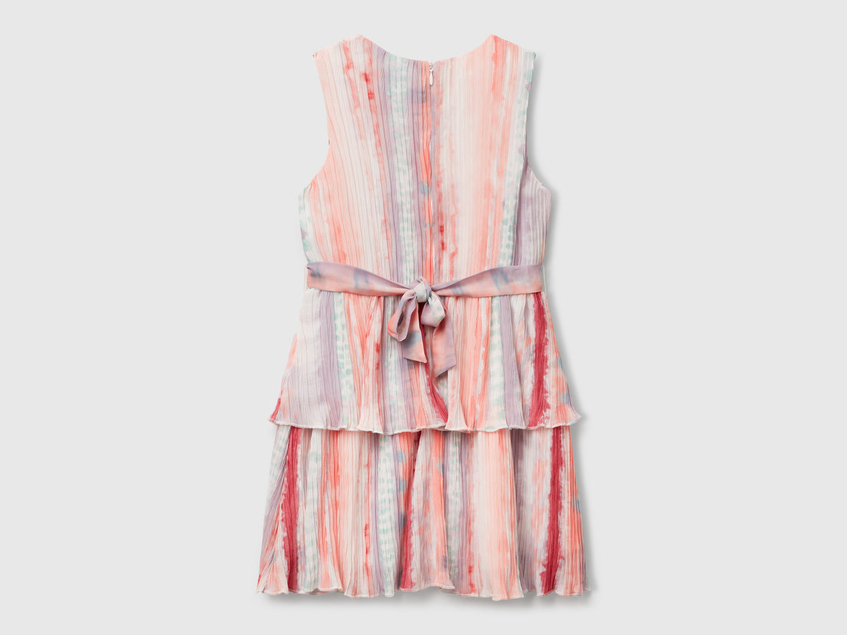 Vestito plissettato fantasia