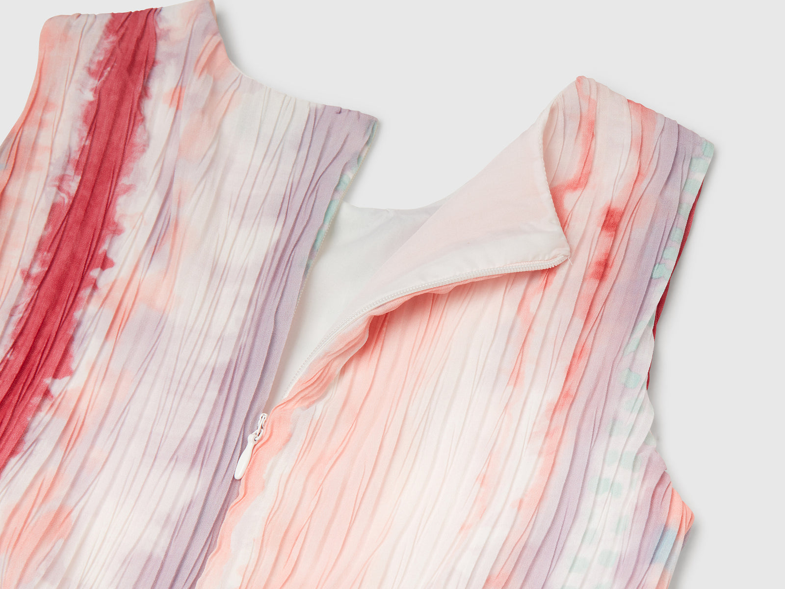 Vestito plissettato fantasia da bambina multi-color 3 | Benetton Outlet
