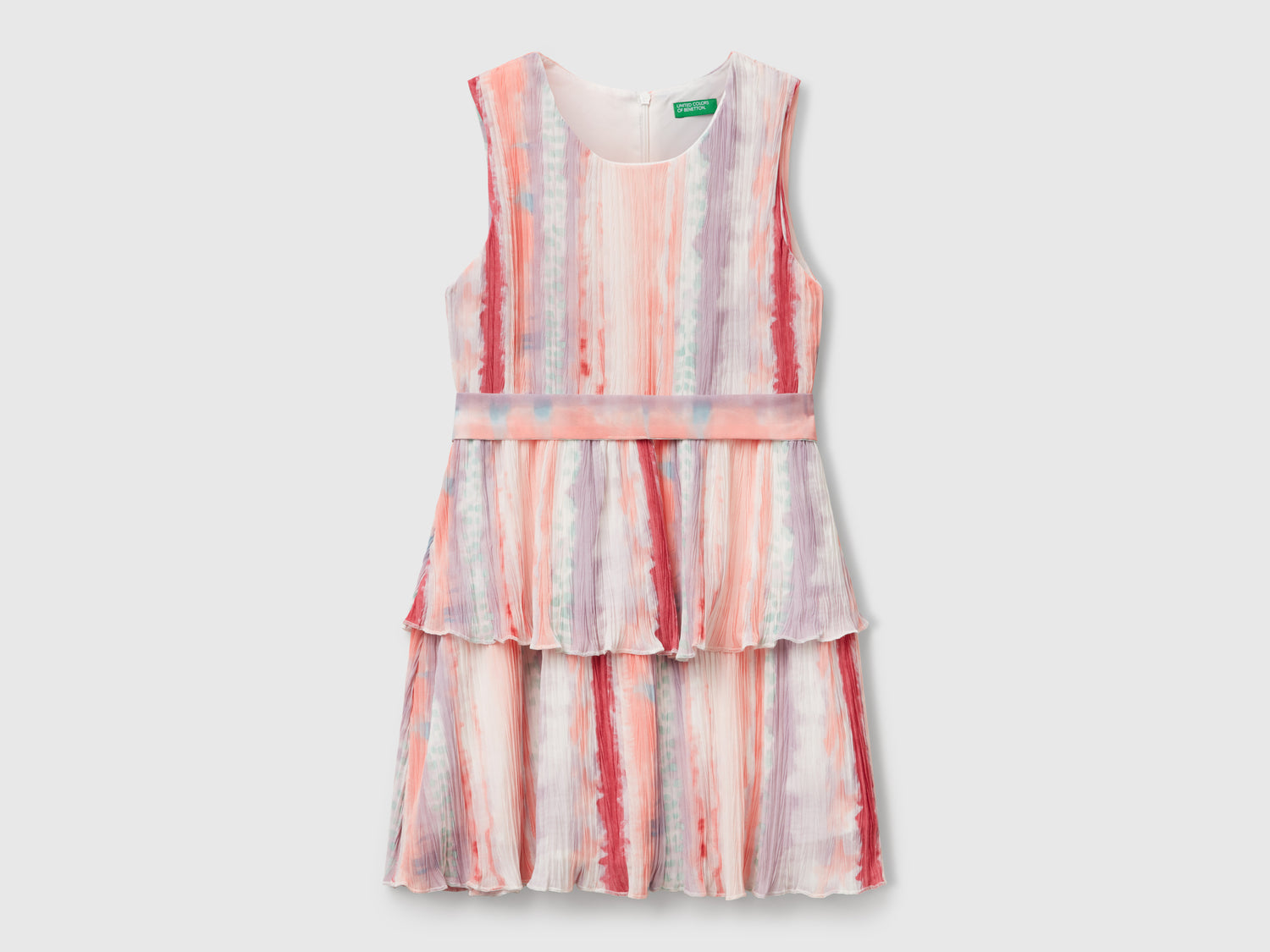 Vestito plissettato fantasia da bambina multi-color | Benetton Outlet