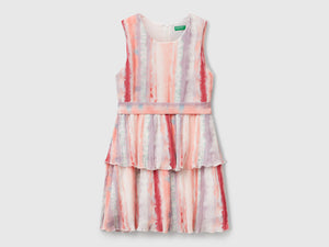 Vestito plissettato fantasia