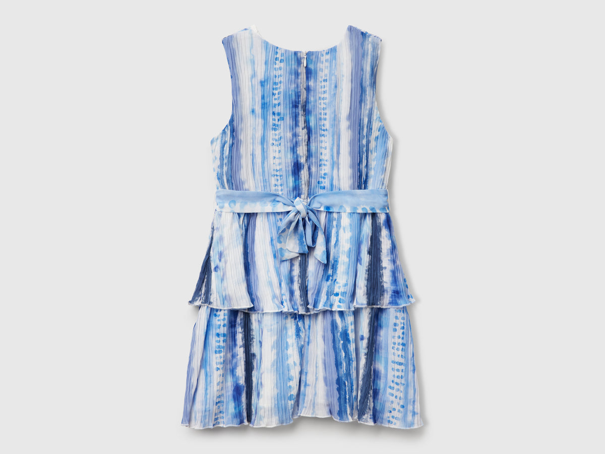 Vestito plissettato fantasia