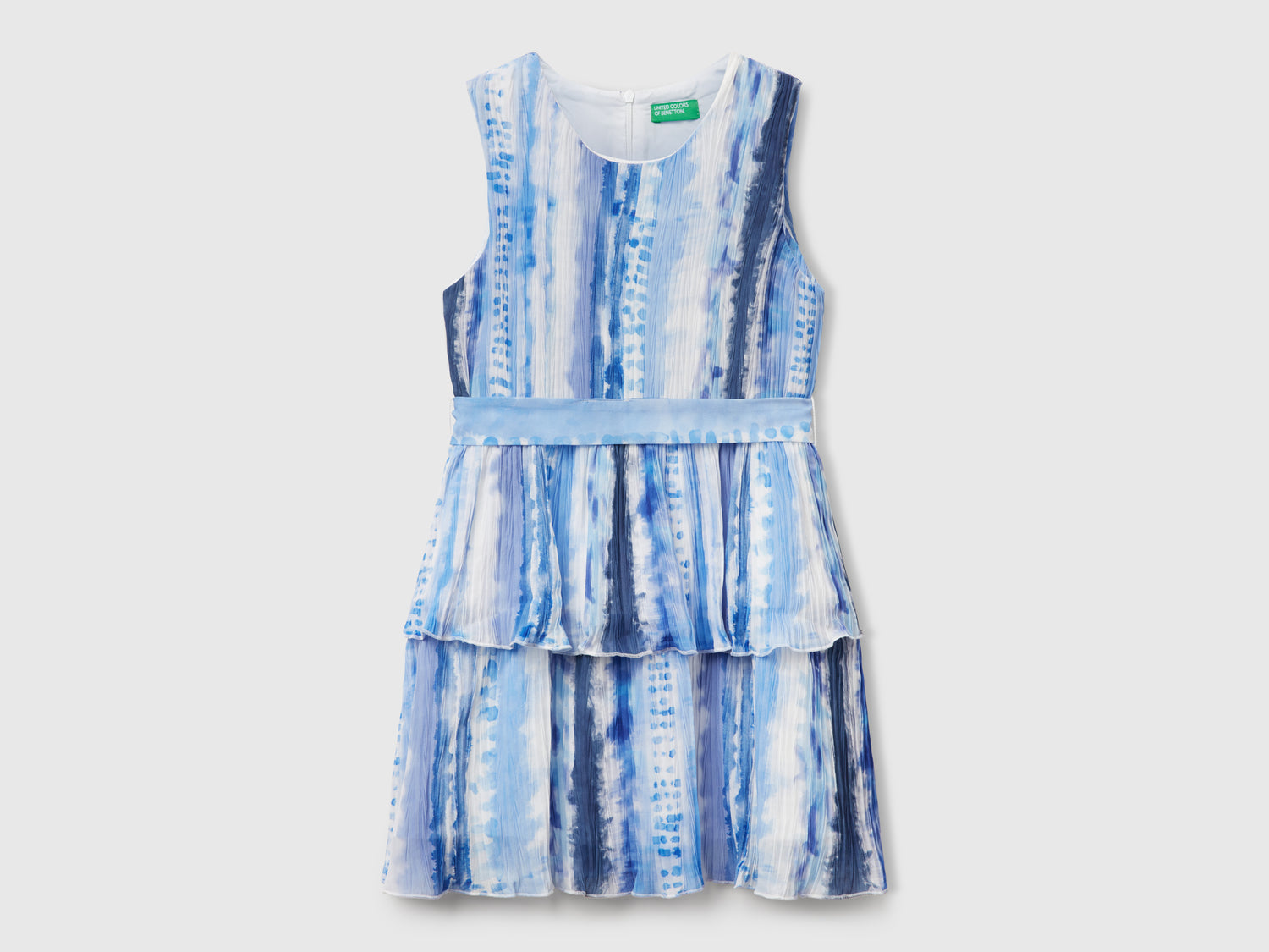 Vestito plissettato fantasia da bambina multi-color | Benetton Outlet