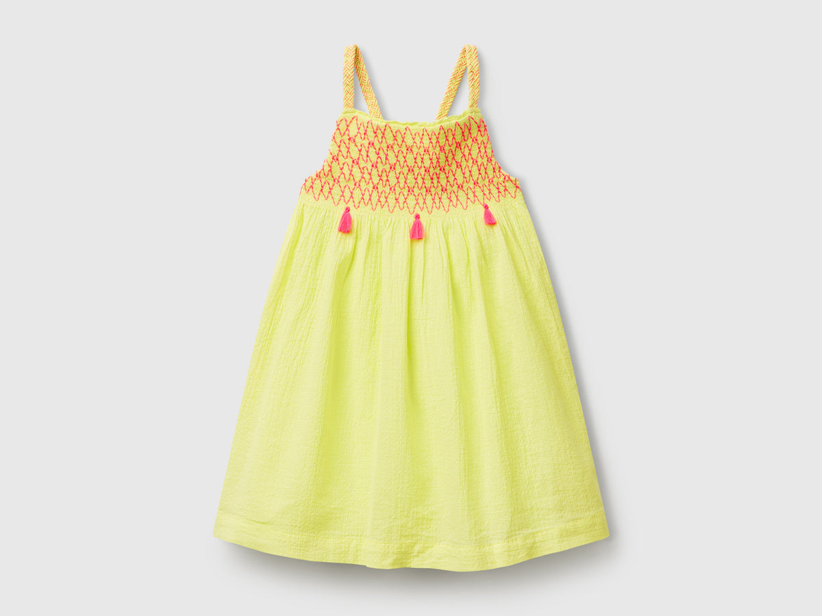 Vestito con nappine fluo
