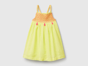 Vestito con nappine fluo