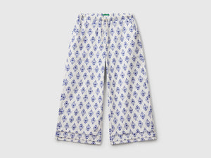 Pantaloni fantasia con gamba ampia