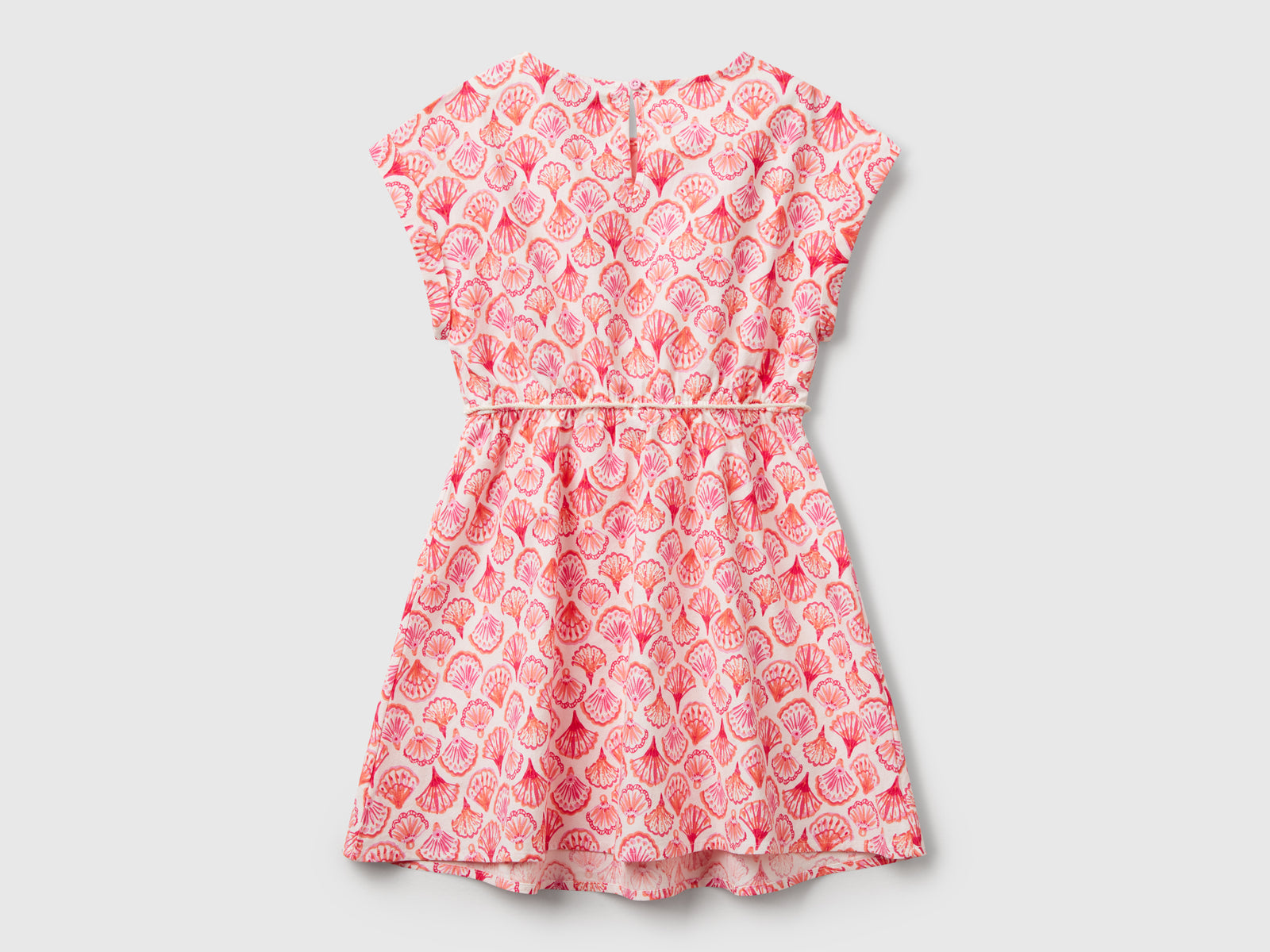 Abito svasato fantasia da bambina rosa 2 | Benetton Outlet
