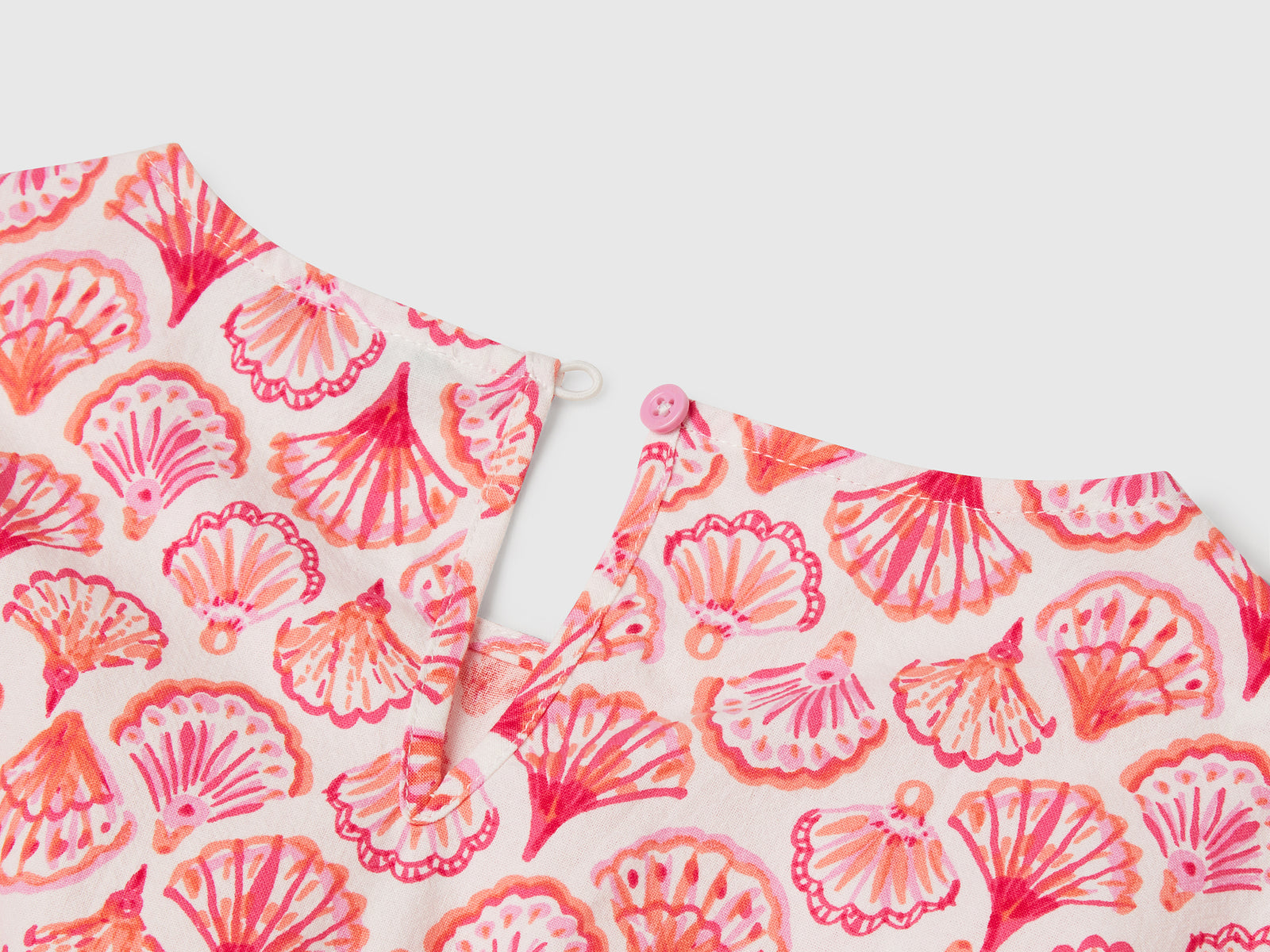 Abito svasato fantasia da bambina rosa 3 | Benetton Outlet