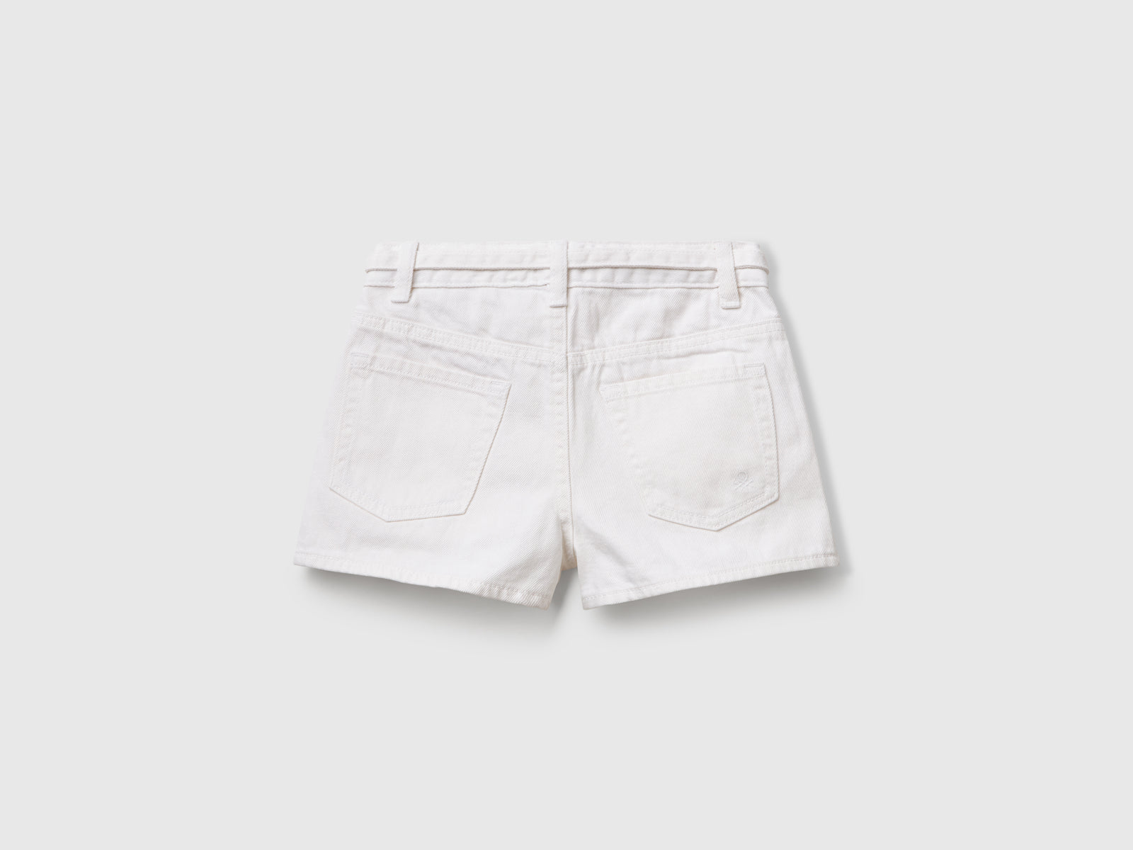 Shorts con cintura da bambina bianco 2 | Benetton Outlet