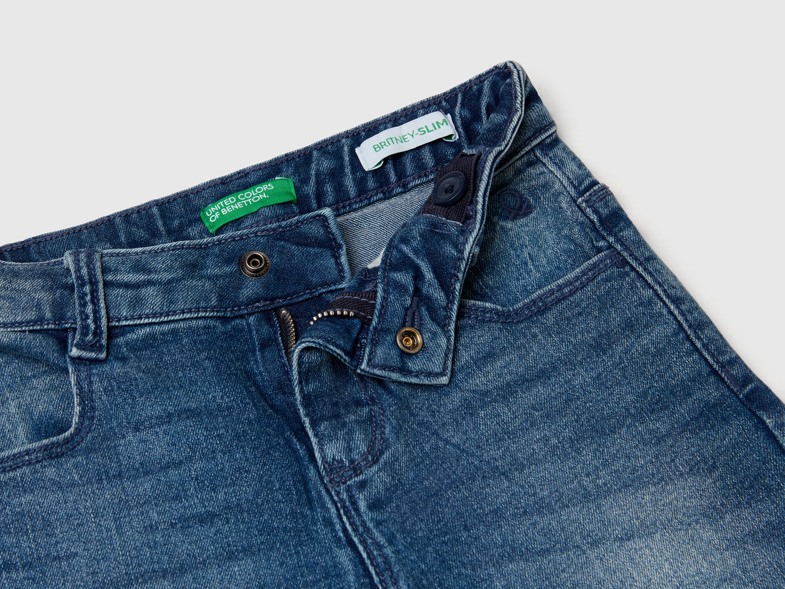 Jeans straight leg da bimba blu 3 | Benetton Outlet