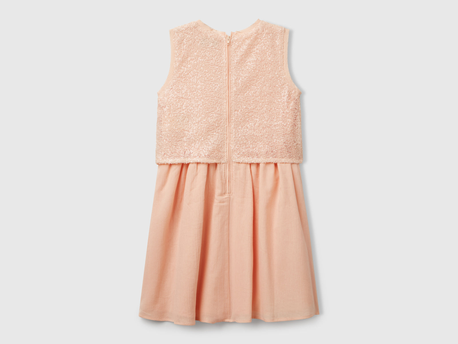 Abito con paillettes da bambina rosa tenue 2 | Benetton Outlet