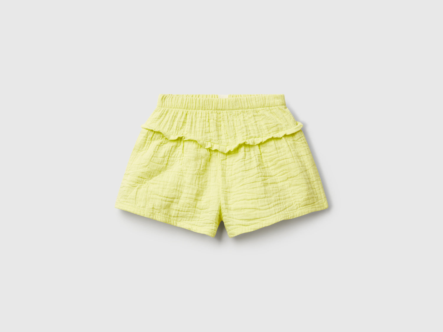 Gonna pantalone con rouches da neonato lime | Benetton Outlet