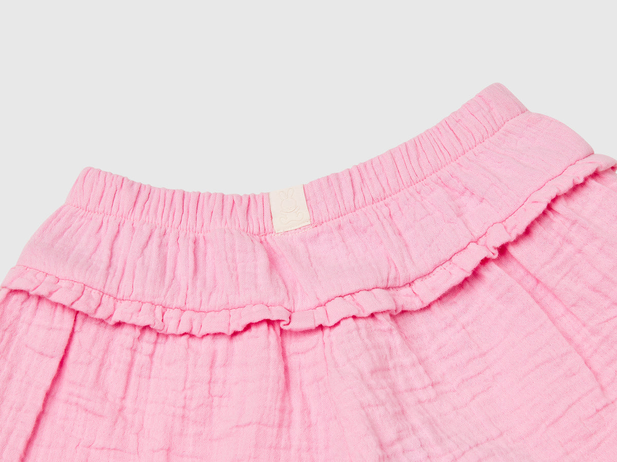 Gonna pantalone con rouches