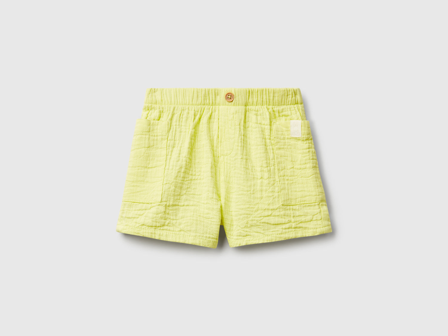 Shorts con tasche da neonato lime | Benetton Outlet