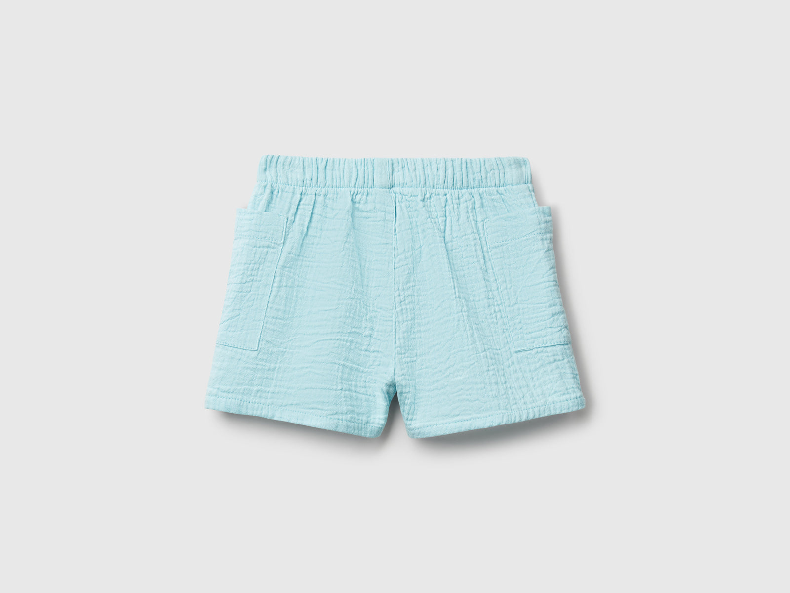 Shorts con tasche da neonato azzurro 2 | Benetton Outlet