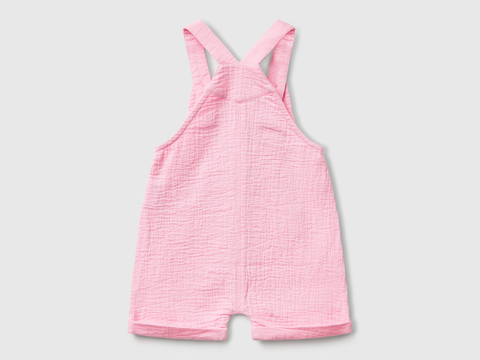Salopette in cotone leggero da neonato rosa 2 | Benetton Outlet