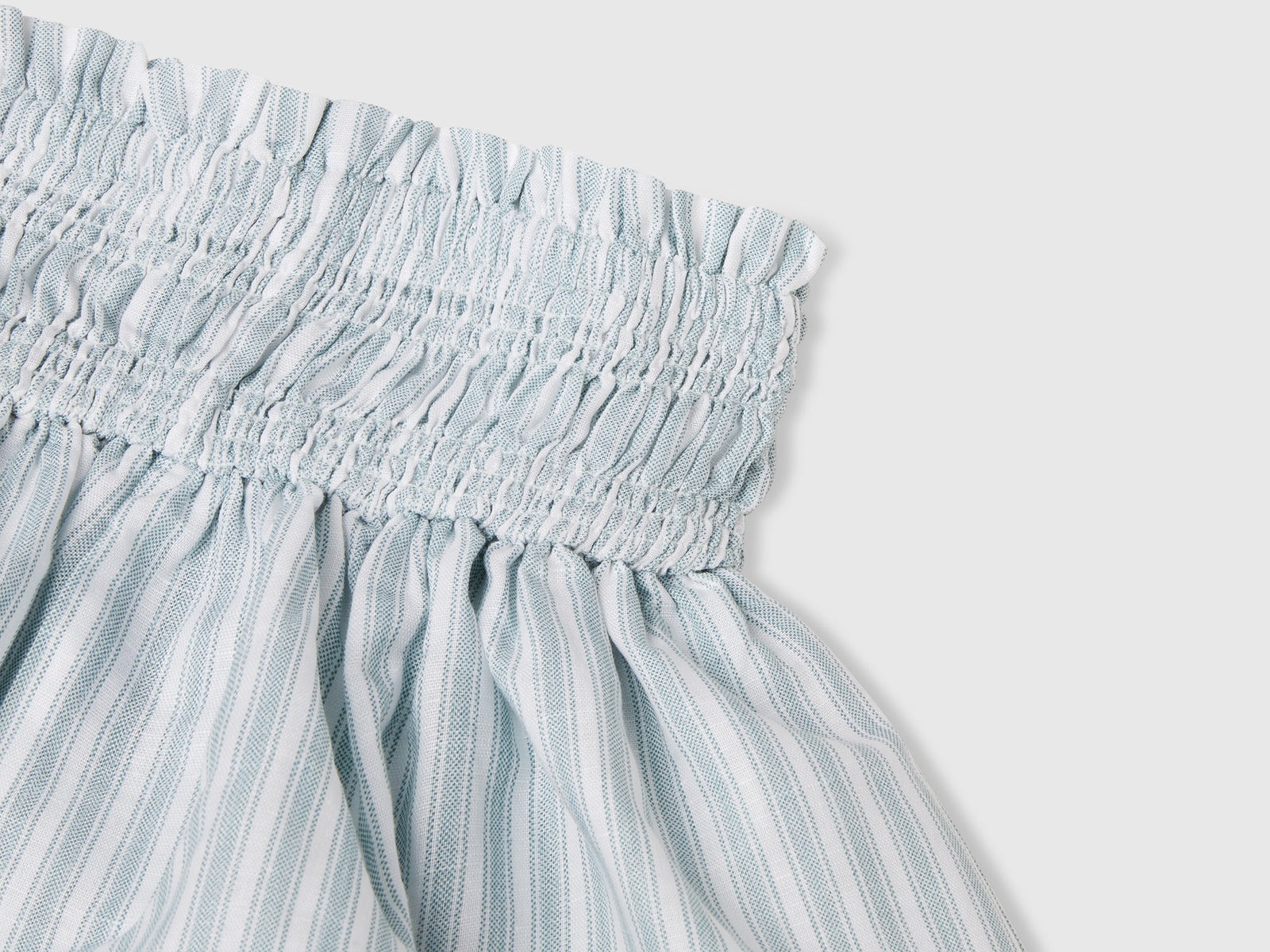 Gonna a righe con balze da bambina avio 3 | Benetton Outlet