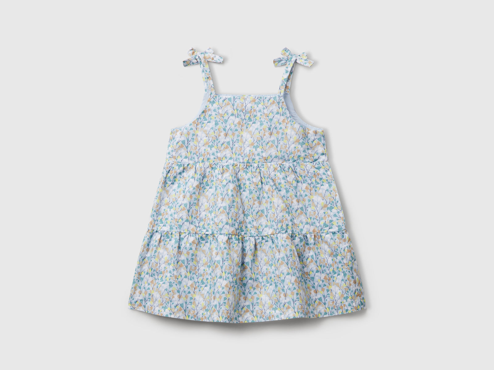 Abito a balze con stampa fiori da bimba multi-color 2 | Benetton Outlet