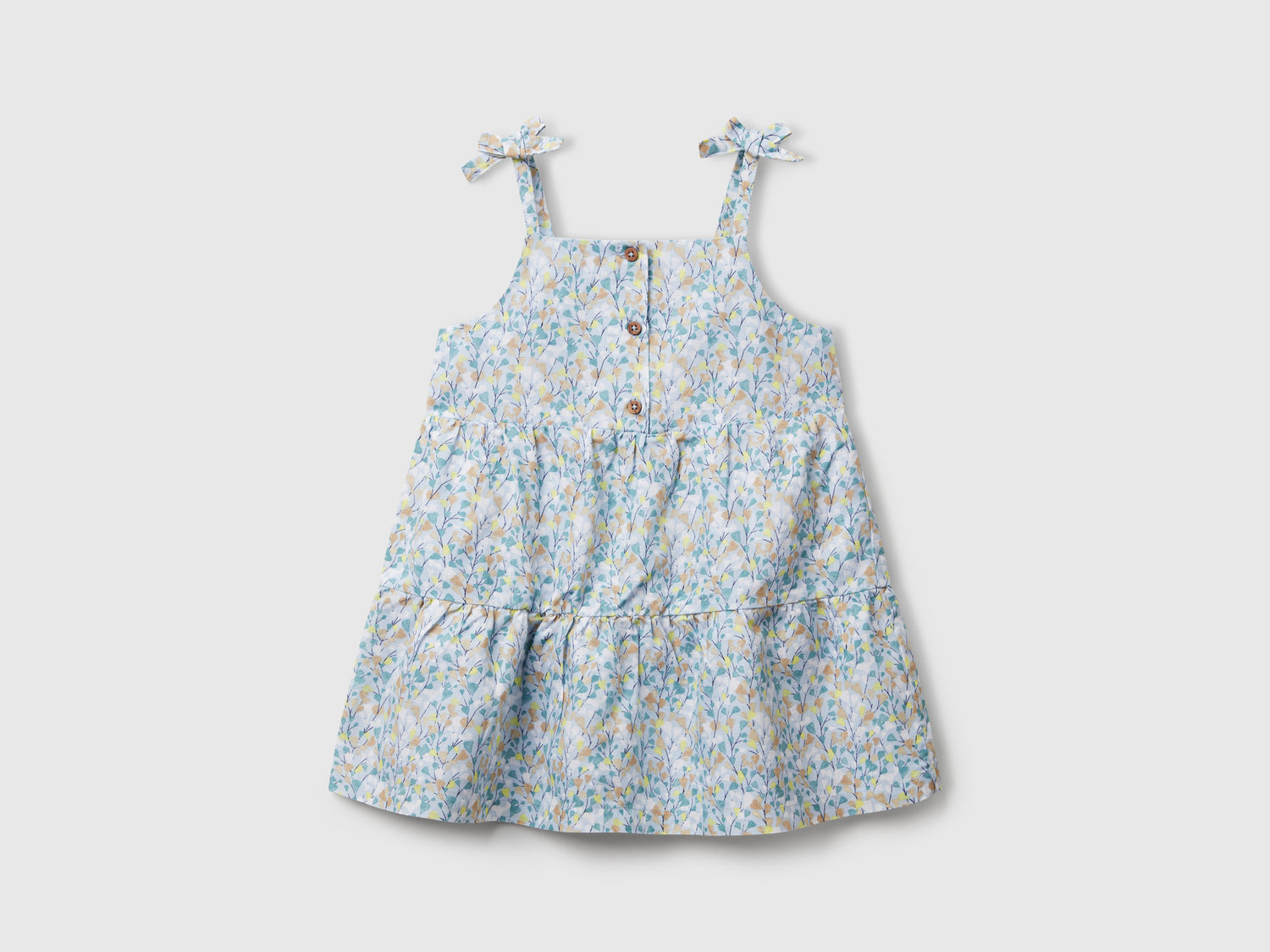 Abito a balze con stampa fiori da bimba multi-color | Benetton Outlet