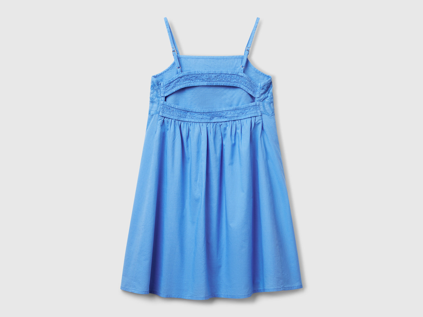 Vestito con top ricamato da bambina celeste 2 | Benetton Outlet