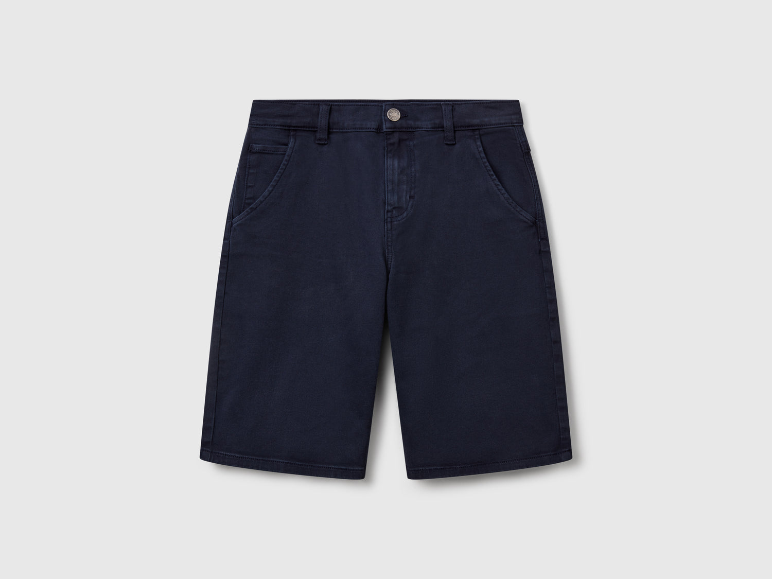 Bermuda regular fit effetto denim da bambino blu scuro | Benetton Outlet